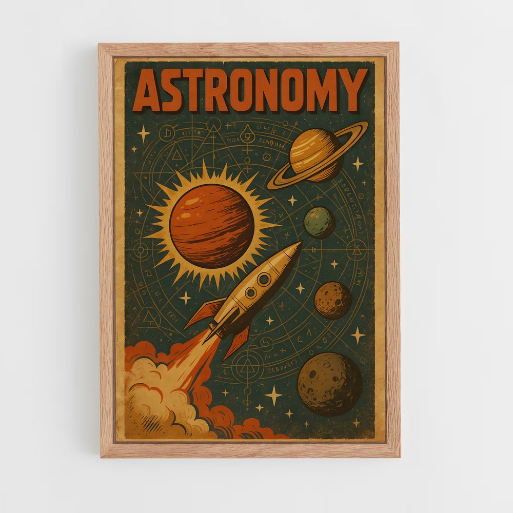 Poster Retro espace captivant – affiche Espace rétro (vue 4)